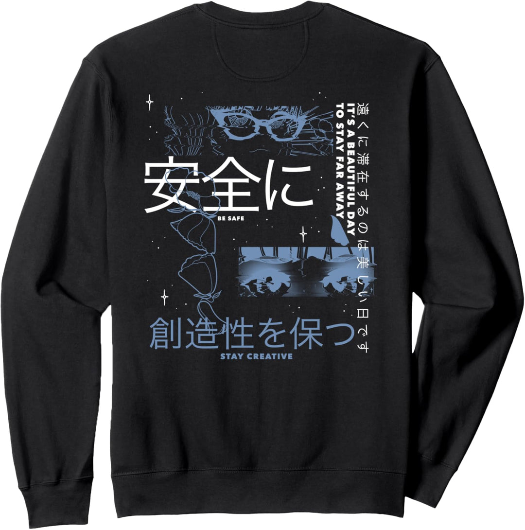 Trendy Kanji Love. Create .Grow. Front & Back Sweatshirt