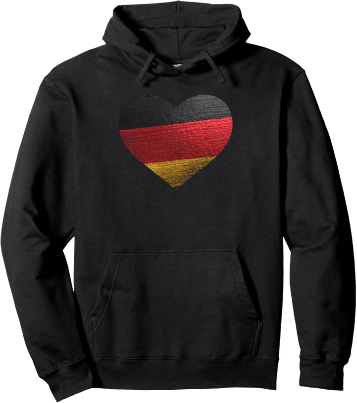 Herz Deutsche Flagge Deutschland Fussball Sport Pullover Hoodie