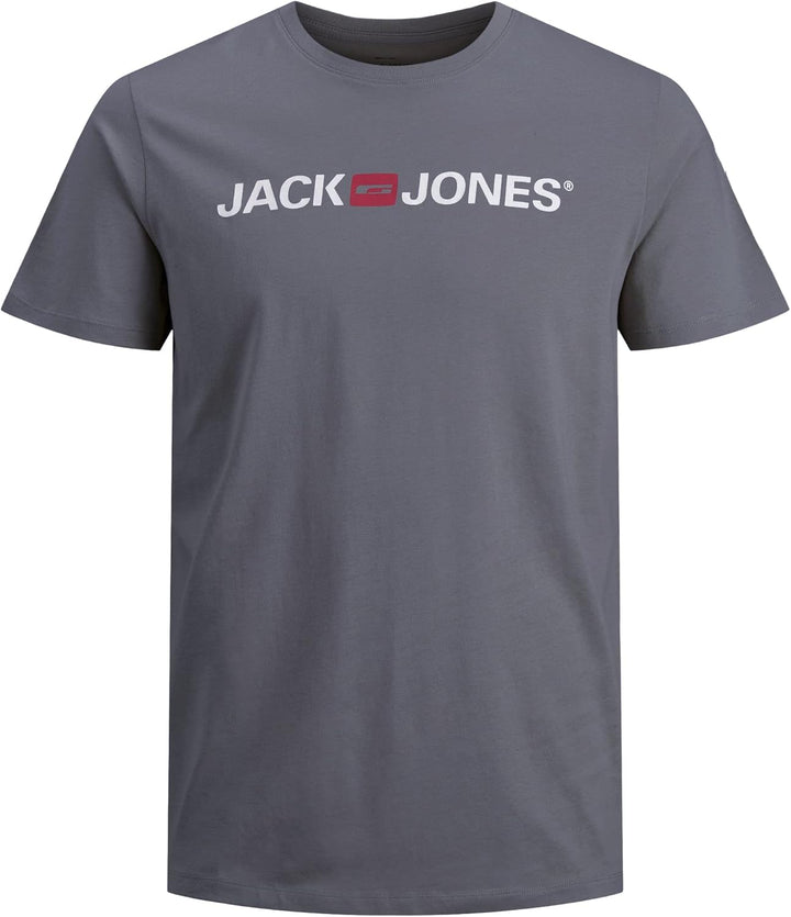 JACK &amp; JONES Herren JJECORP Logo Tee SS Crew Neck Vorteilspack, Asphalt/1Asphalt1DustyOlive1Gr, L