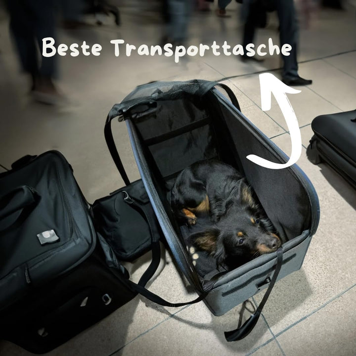 Annitaño - Premium Hundeflugtasche 55x40x23 cm - EUWI - Wasserdicht und belastbar bis 12 kg - Komfor