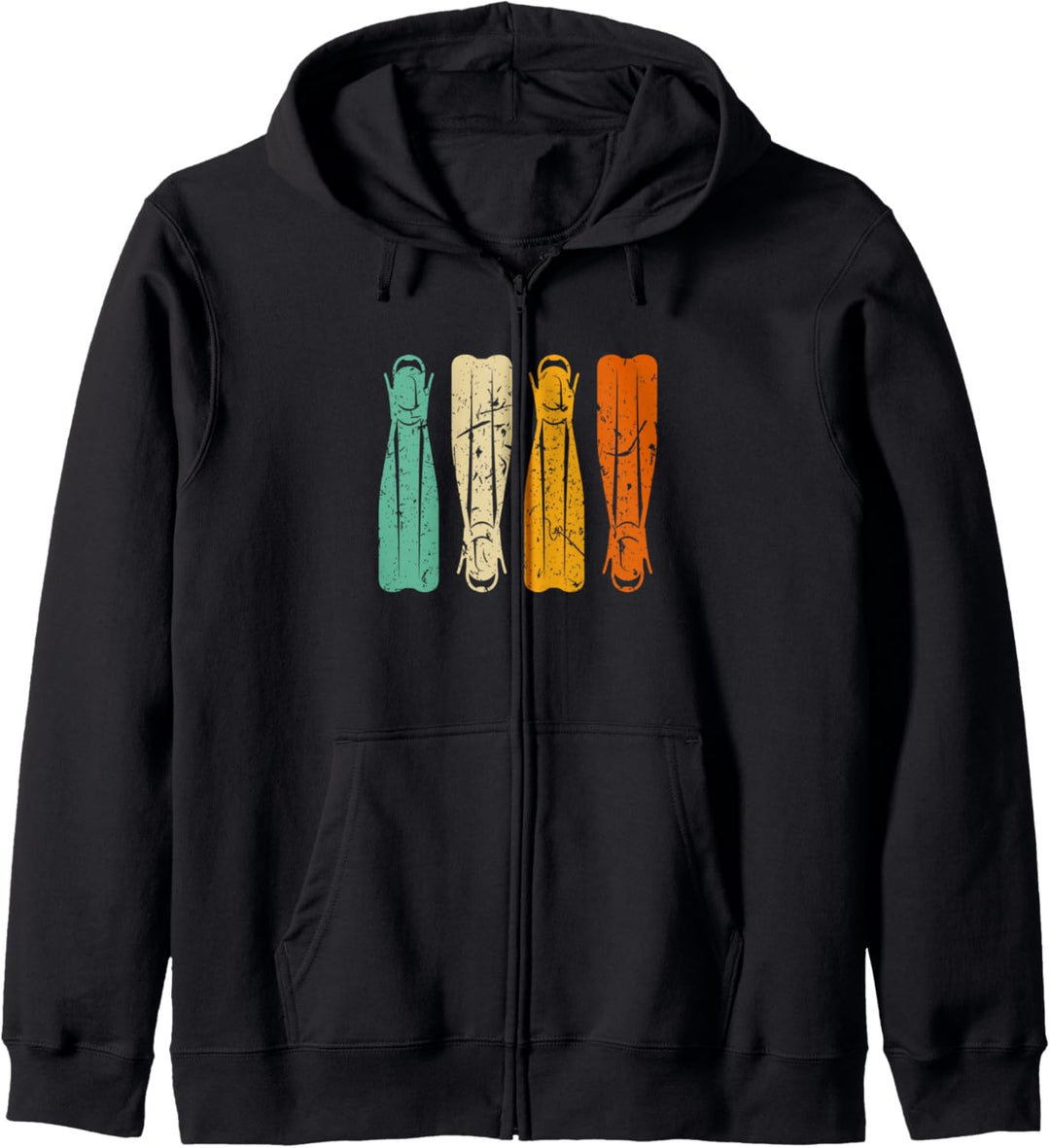 Retro Tauchen Tauchsport Taucherflossen Vintage Taucher Kapuzenjacke