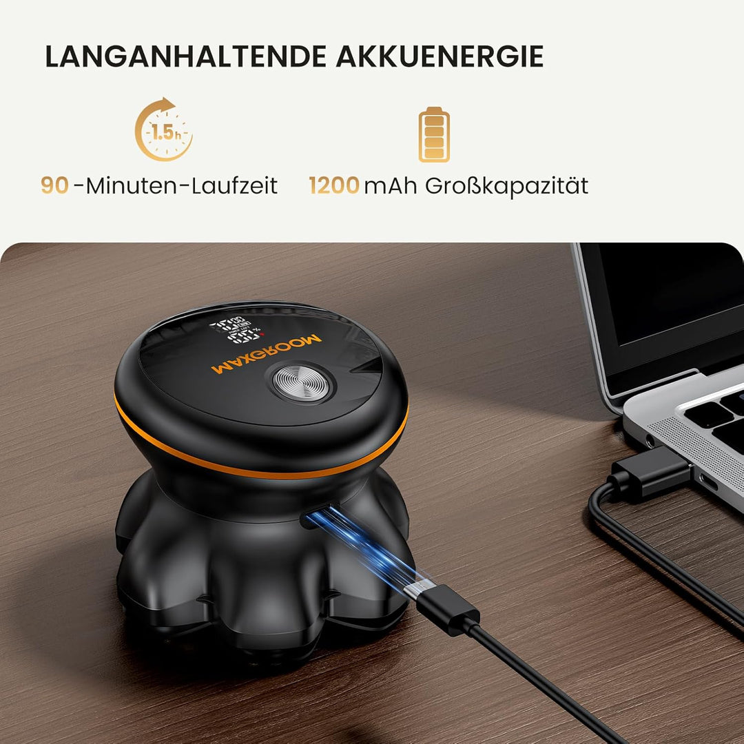 Glatzen Rasierer Herren,MAXGROOM 7D Glatzenrasierer, Wasserdichter Kopfrasierer Glatze,Magnetische K