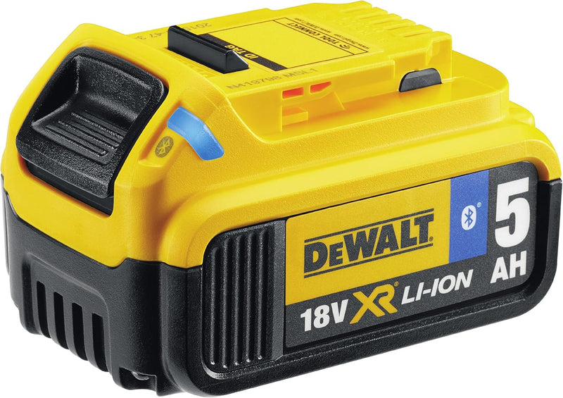 DeWalt Ersatz-Akku (18 Volt, 5,0 Ah XR-Akku mit Bluetooth-Technologie, kompatibel mit allen 18 Volt