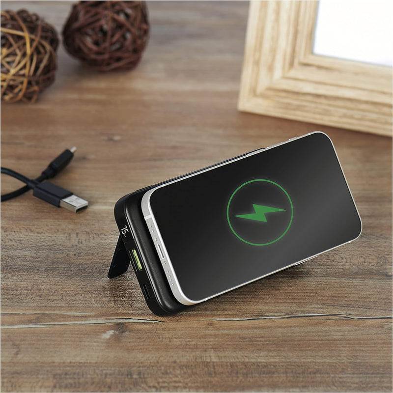 EMOS Mini Wireless Powerbank 10000 mAh, 22,5W + Magnetisch 15W, Externer Akku/Ladegerät WI1023D, Fas