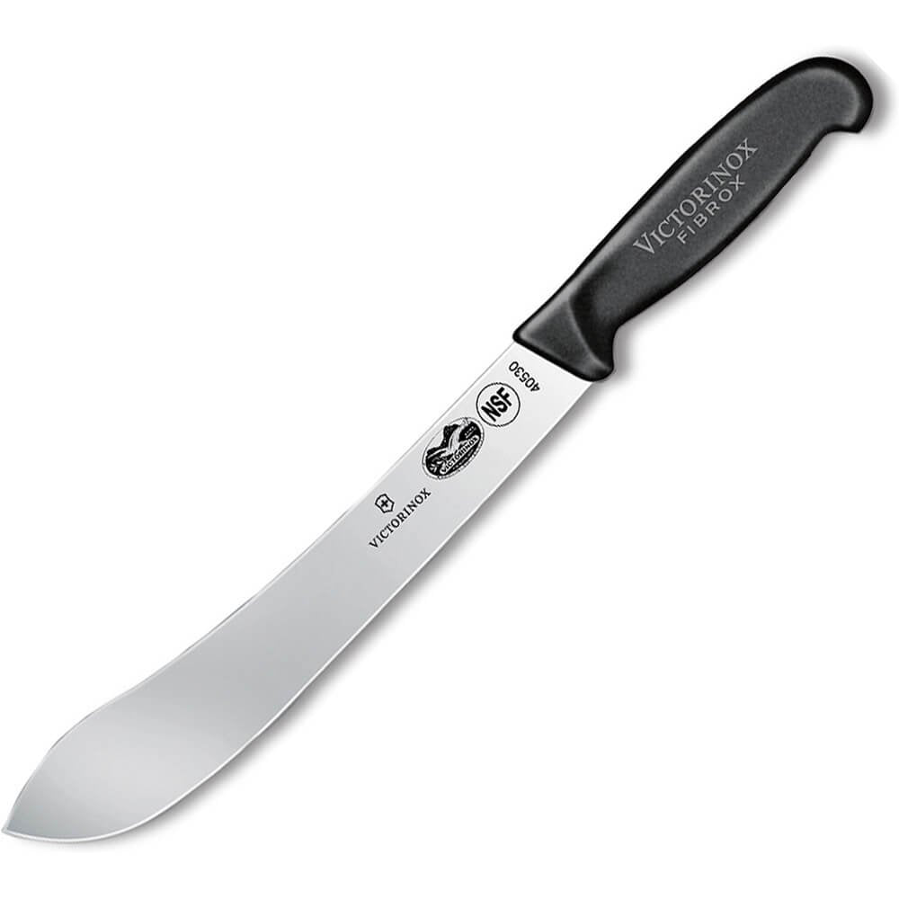 Victorinox, coltello da macellaio Fibrox, nero, lunghezza: 25 cm, 5.7403.25 25 cm Schwarz, 25 cm Sch