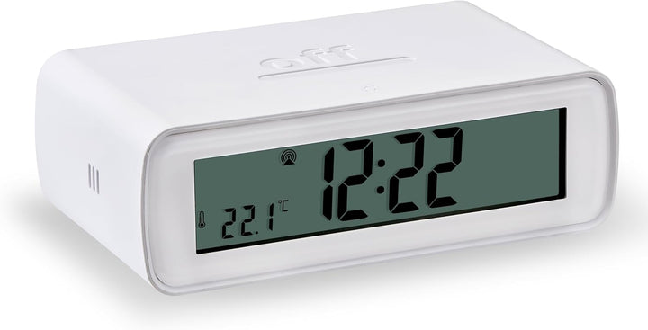 Atlanta Funkwecker digital LCD Flip Clock Licht Snooze Repetition Crescendo Alarm - 1874/0 (Weiss),