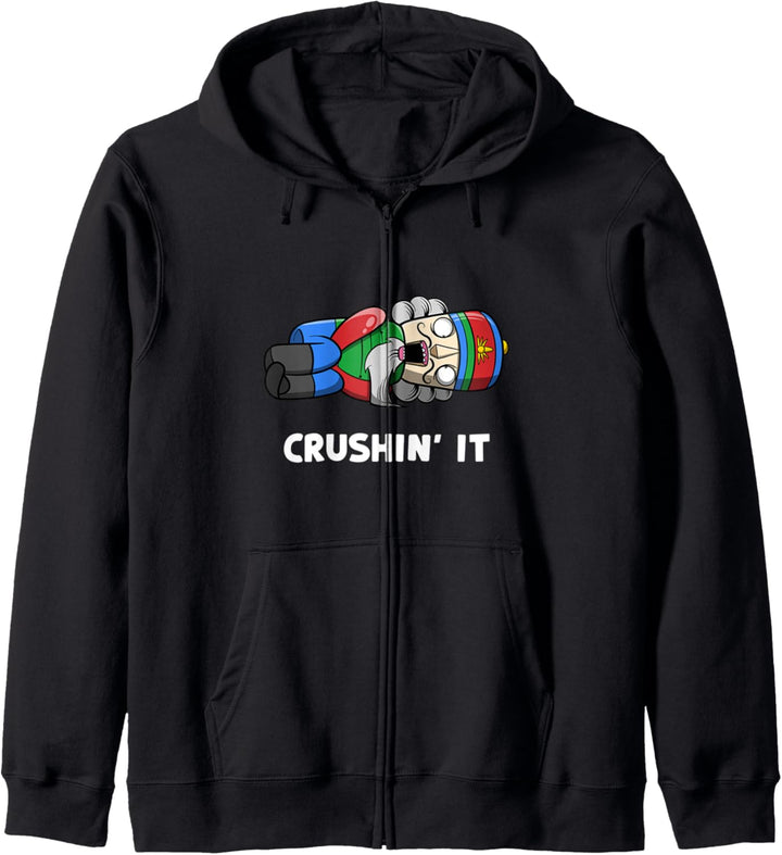 Crushin it - Lustiges Nussknacker Weihnachten Geschenk Fun Kapuzenjacke