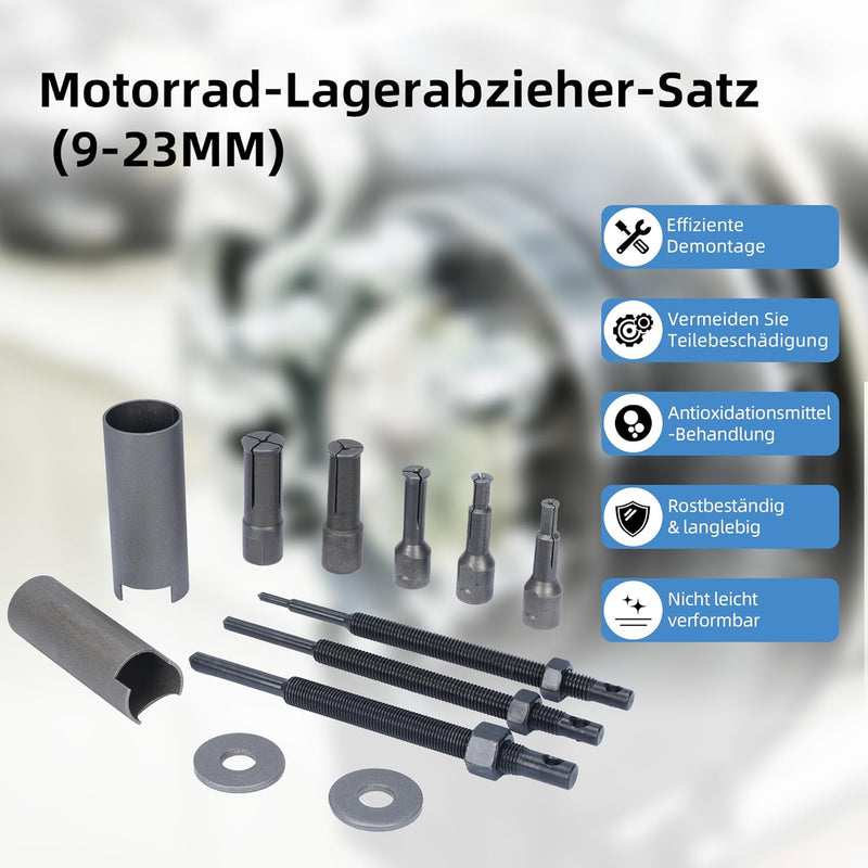 aleawol 9-23 mm Innen Radlager Abzieher, Motorrad Innenlager Abzieher Lagerabzieher Ausbauwerkzeug S