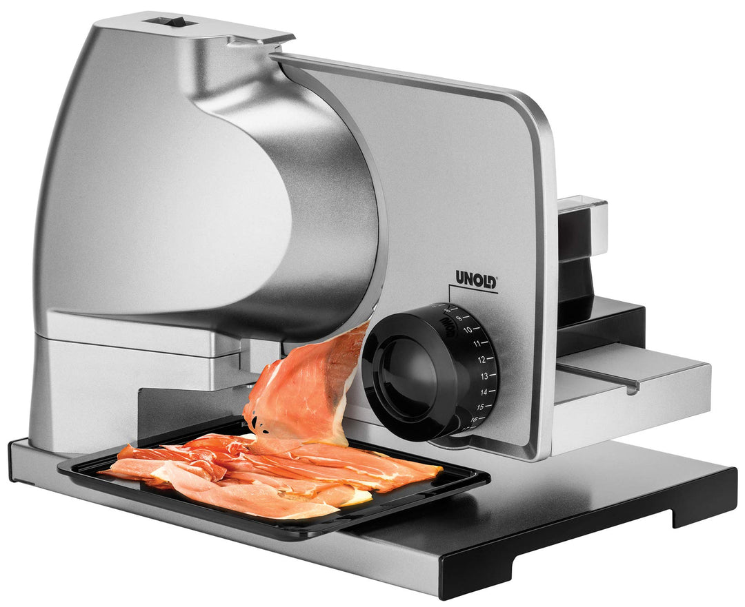 Unold 78826 ALLESSCHNEIDER Metall Plus, 100 W, freischwebend, Entnehmbares Edelstahl-Wellenschliffme
