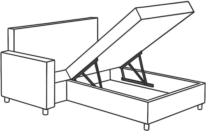 Springaufbeschlag 550N – Klappmechanismus für Bettkasten, Sofa & Truhen – Möbelscharnier mit Feder f