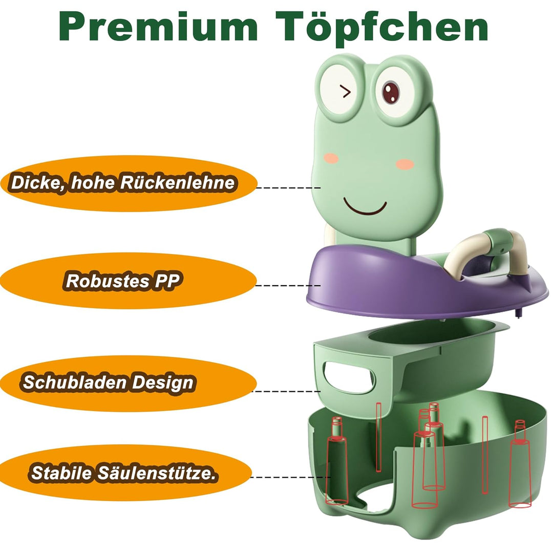 YRHome Töpfchen Kinder Babytopf WC/Klo Toiletten Training Frosch-Design Toilettentrainer Baby Kinder