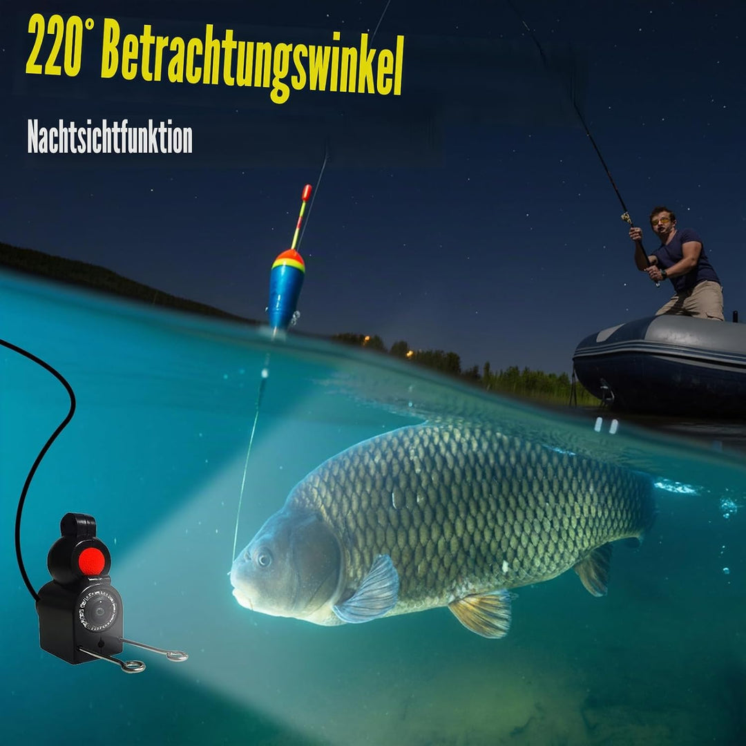 Fischfinder - Unterwasserkamera Angeln, IP68 Wasserdicht Unterwasser Kamera, 5000mAh Akku, mit 220°