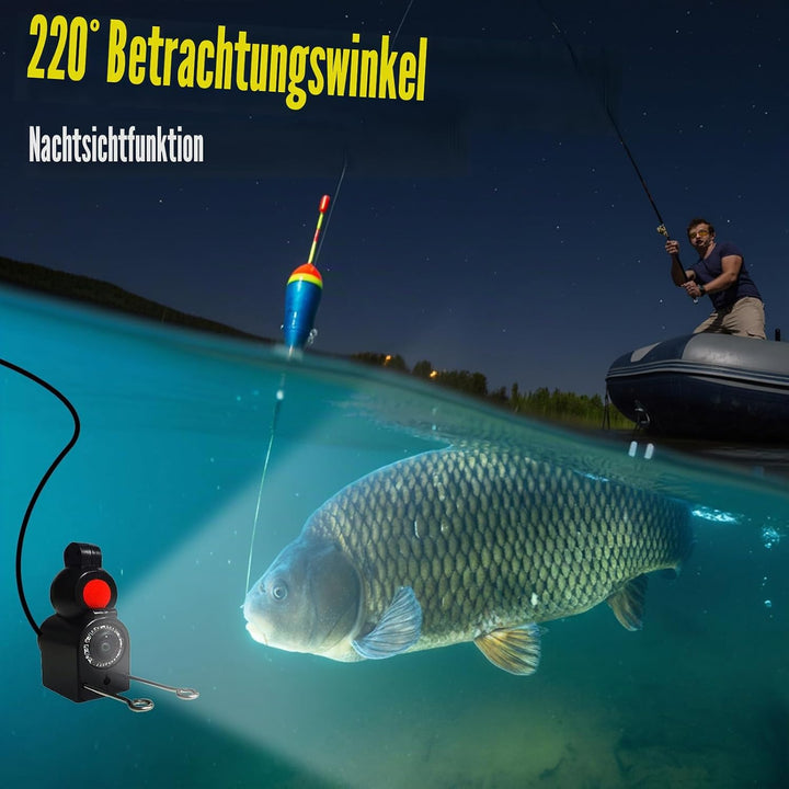 Fischfinder - Unterwasserkamera Angeln, IP68 Wasserdicht Unterwasser Kamera, 5000mAh Akku, mit 220°