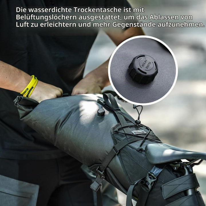 Rhinowalk Fahrrad Satteltasche Wasserdicht 14L Fahrradtasche Sitztasche Aufbewahrungstasche für Outd
