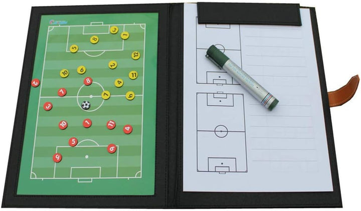 RoseFlower Trainer Taktiktafel Fussball, Profi Faltbares Fussball Taktikmappe Soccer Taktikboard Foo