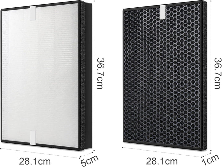 Allyson Ersatzfilter für Philips Luftreiniger AC2882, AC2887, AC2889 & AC3829 – HEPA & Aktivkohle –