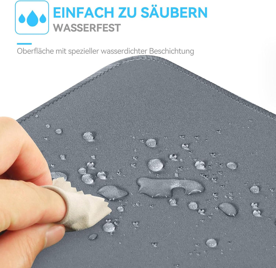 TECKNET Mauspad XXL Speed Gaming, 900x400 mm Schreibtischunterlage Schwarz, Gamer Mouse Pad, Wasserd