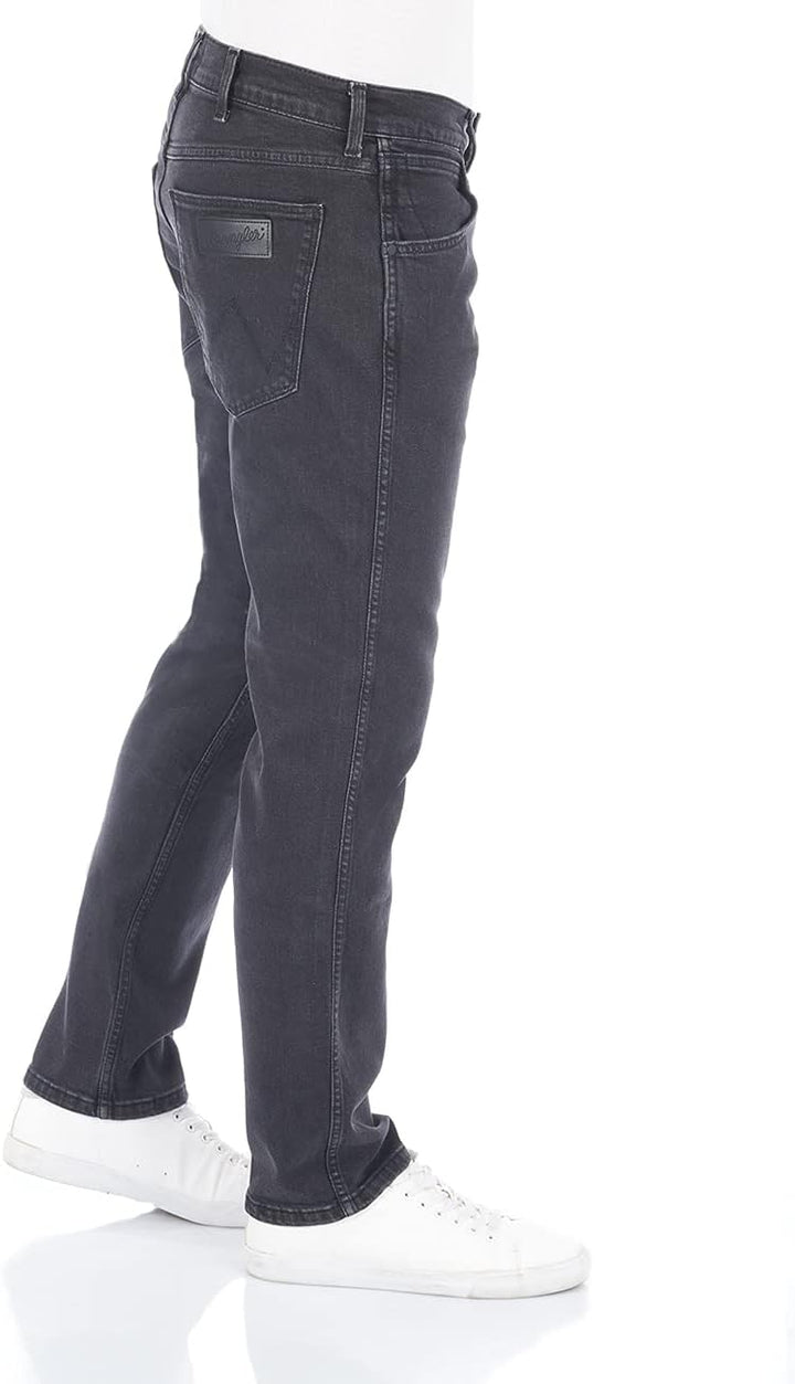 Wrangler Jeans Herren Stretch Regular Straight Fit Greensboro Jeanshose Denim Blau Schwarz 30 31 32