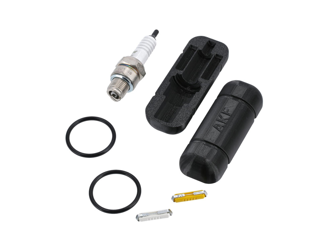 Set: Zündkerzenbox "AKF" gefüllt - für Simson, MZ, TRABANT