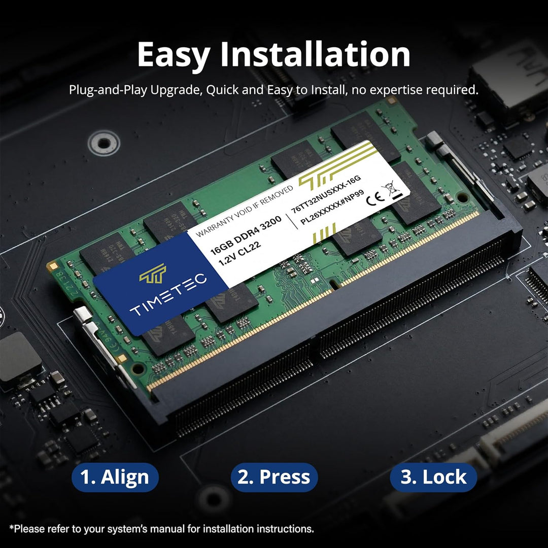 Timetec Hynix IC DDR4 2666 MHz PC4-21300 Unbuffered Non-ECC 1,2 V CL19 2Rx8 Dual Rank 260 Pin SODIMM