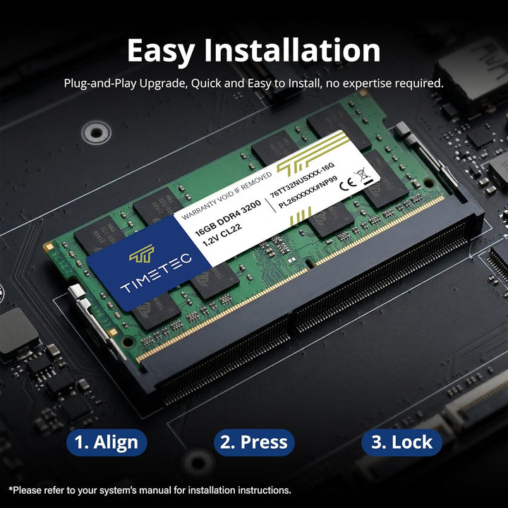 Timetec Hynix IC DDR4 2666 MHz PC4-21300 Unbuffered Non-ECC 1,2 V CL19 2Rx8 Dual Rank 260 Pin SODIMM