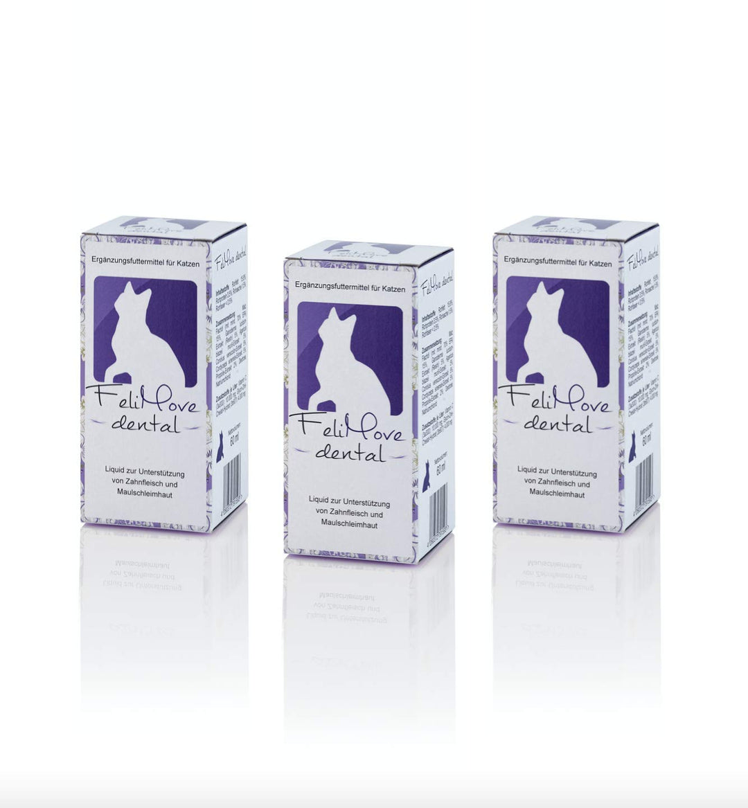Dreierpack FeliMove dental - 3 x Liquid mit Vitalpilzen, Propolis, EPA und Zink zur Unterstützung de