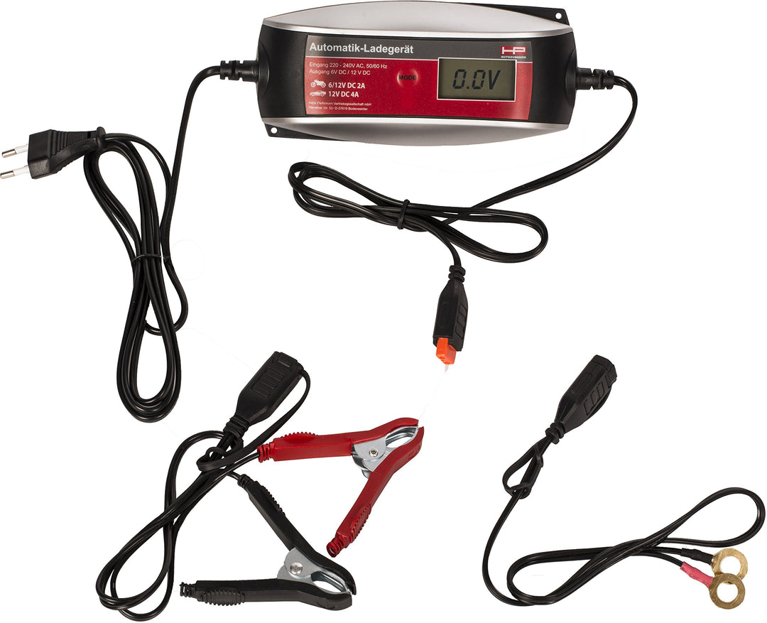 HP-Autozubehör 20513 Autom. Batterie Erhaltungsladegerät 6 + 12 Volt Black / Red, 6 + 12 Volt Black