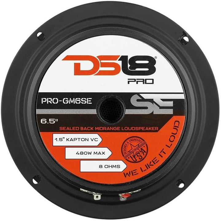 DS18 PRO-GM6SE Sealed Zurück Mitteltöner Lautsprecher 8-Ohm - 380 Watt Max, 90 Watt RMS - 1 Lautspre