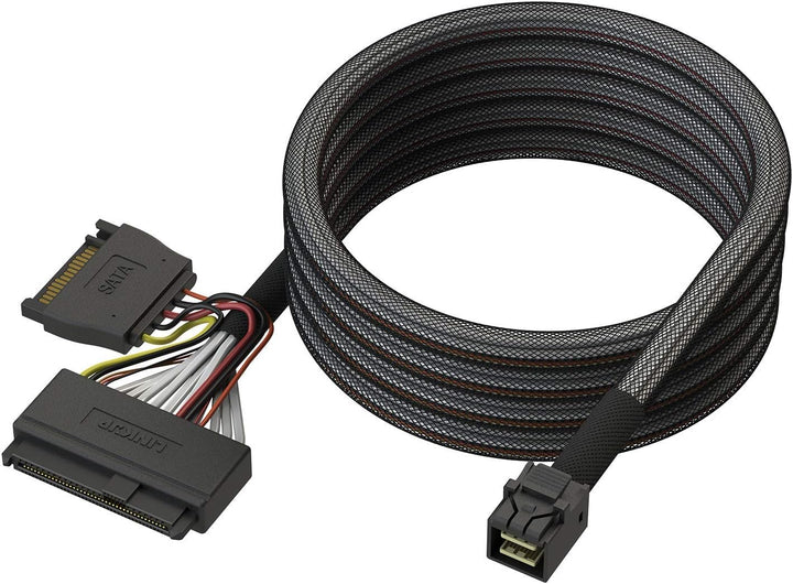 LINKUP - Internal 16G U.2 Cable (85Ω 85ohm PCIe Gen 4 Mini SAS HD to U.2/SFF-8643 to SFF-8639 Cable)