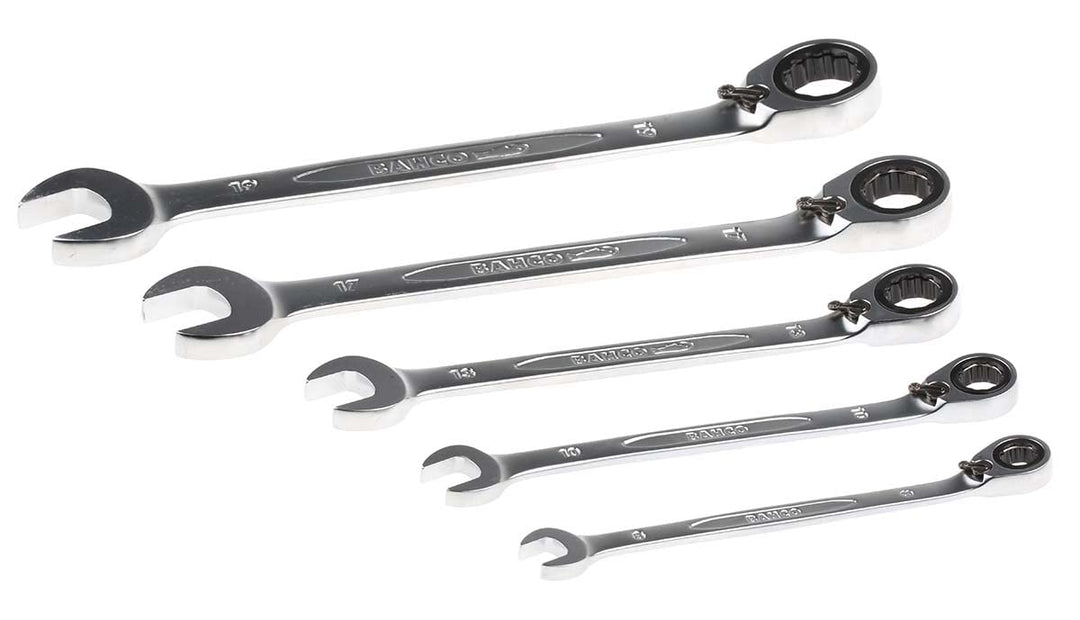 Bahco 1RM/S5 Knarren-Ring-Maulschluessel-Satz 5teilig