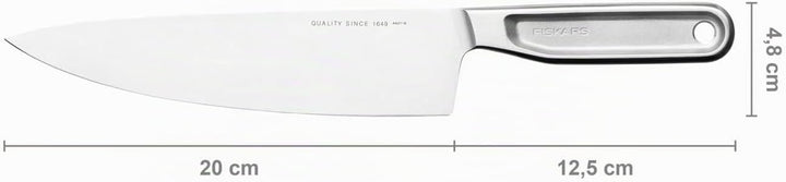 Fiskars All Steel Kochmesser, Gross, Gesamtlänge: 32,5 cm, Japanischer Aichi-Hartstahl, 1062882 Koch