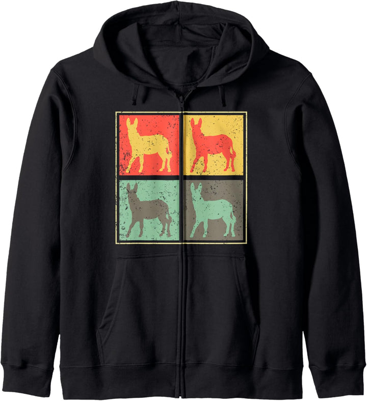 Esel Bauer Bauernhof Tier Landwirtschaft Pop Art Esel Kapuzenjacke