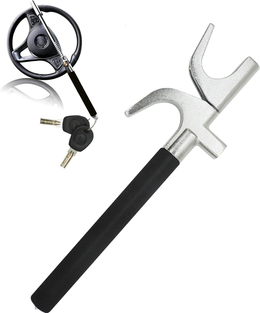 HISports Lenkradkralle,Parkkralle mit Teleskopfunktion,für Diebstahlsicherung Auto, Wohnmobile Lenkr