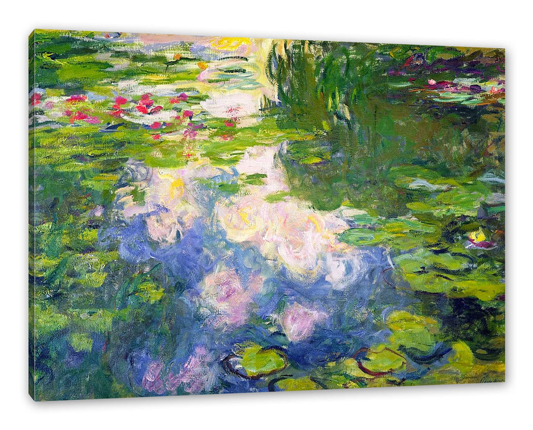 Claude Monet - Seerosen II als Leinwandbild / Grösse: 100x70 cm / Wandbild / Kunstdruck / fertig bes