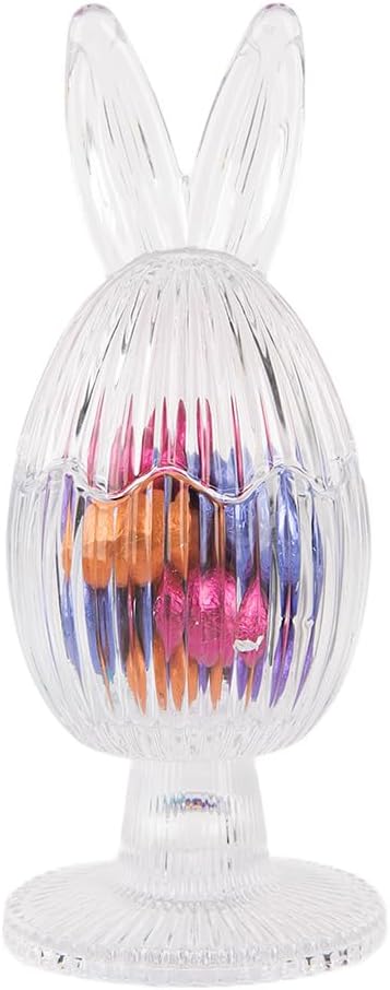 Clayre & Eef Glastopf Ei Ø 9x22 cm Transparant Glas
