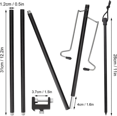 Serlium Camping-Laternenständer, Tragbarer Camping-Laternenständer aus Aluminiumlegierung Für Outdoo