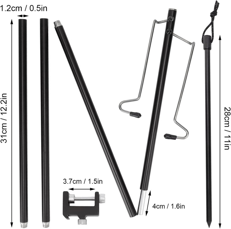 Serlium Camping-Laternenständer, Tragbarer Camping-Laternenständer aus Aluminiumlegierung Für Outdoo