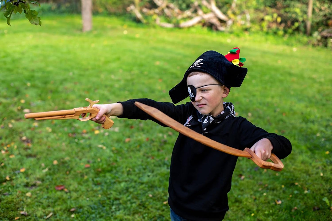 BestSaller 1121 Piratensäbel aus Holz, 56cm lang, Natur geölt (2 Stück) Natur 2 Stück, Natur 2 Stück