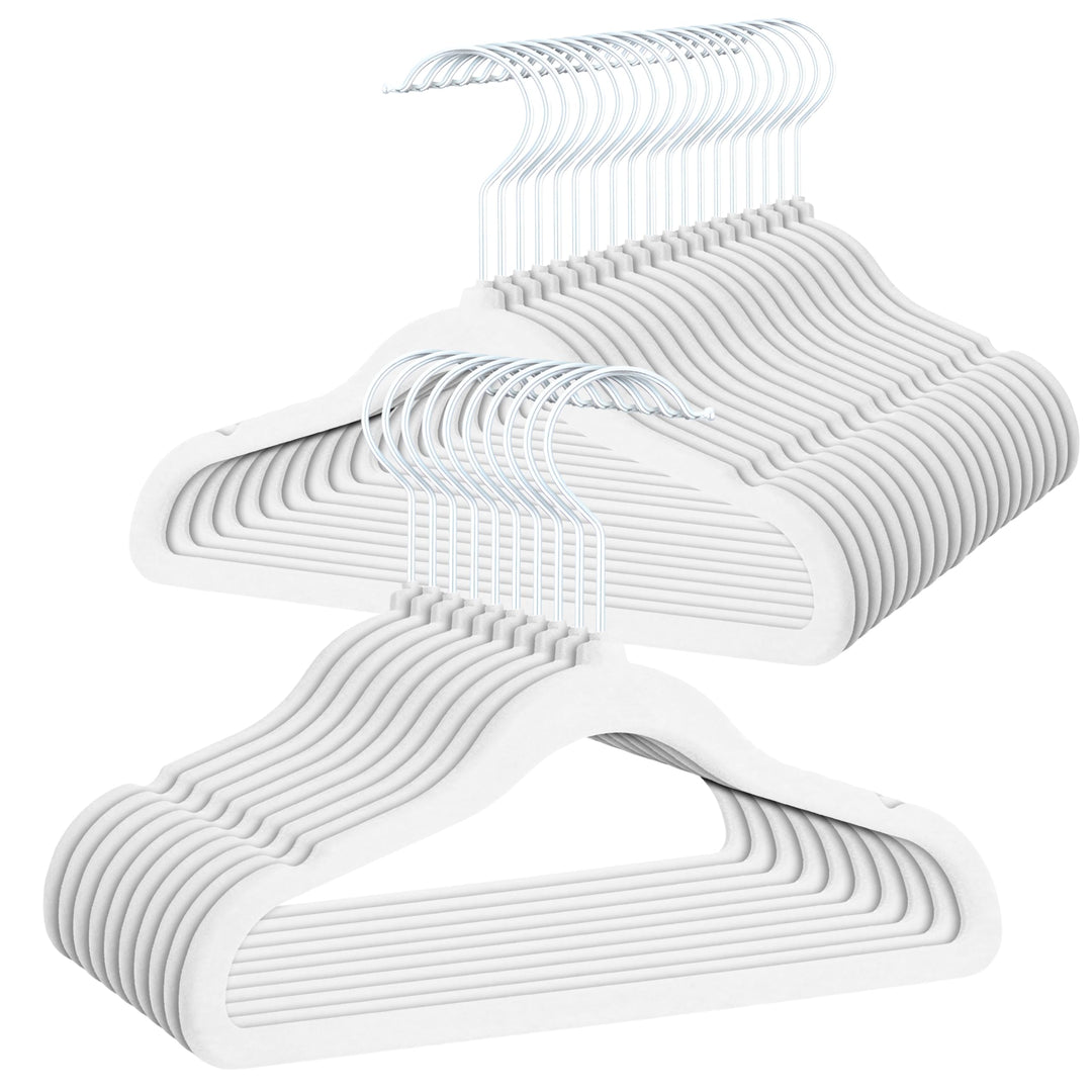 OGIVO Kinder-Kleiderbügel – Set er 30 – Kinder Samt Kleiderbügel– 30 cm – Kinder Kleiderbügel aus Sa