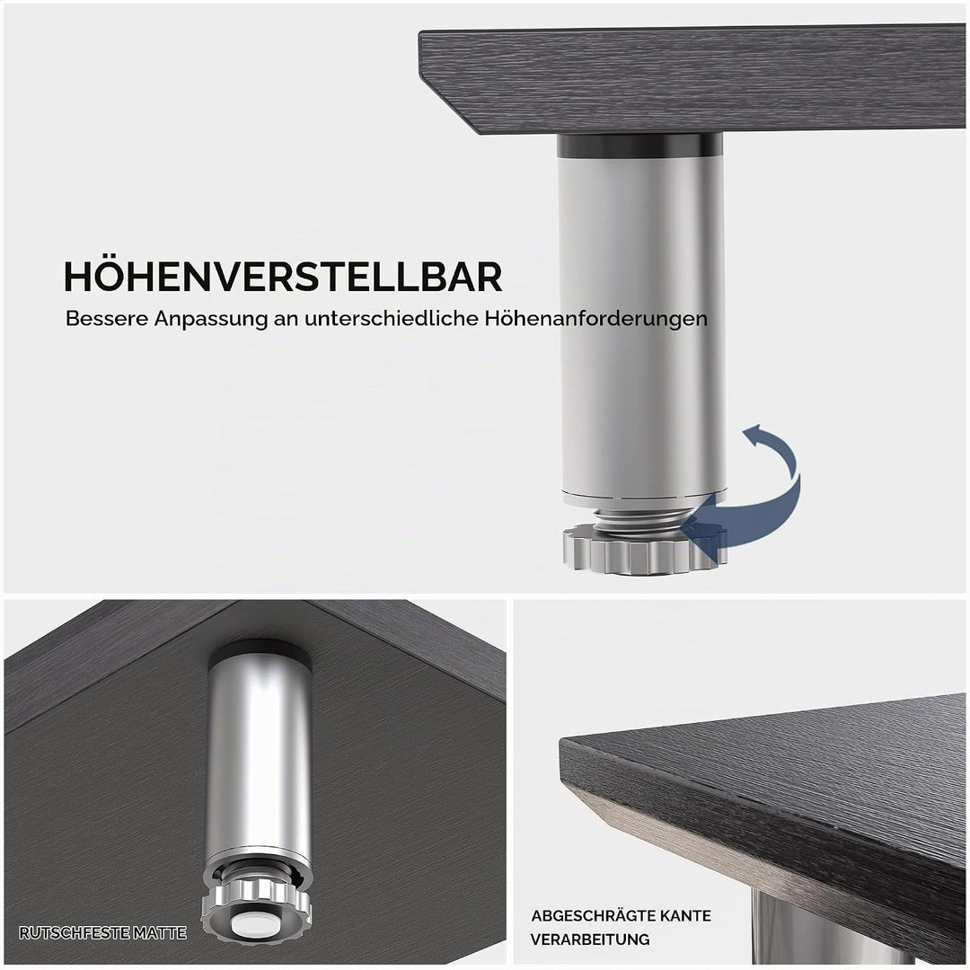 Fenge Grosser Monitorständer 100cm Dual Monitor Stands Riser mit Höhenverstellbarem Bein,Multifunkti