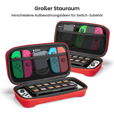 tomtoc Tasche Case für Nintendo Switch / Switch OLED Modell, Hard Tragetasche für Switch Konsole, 24