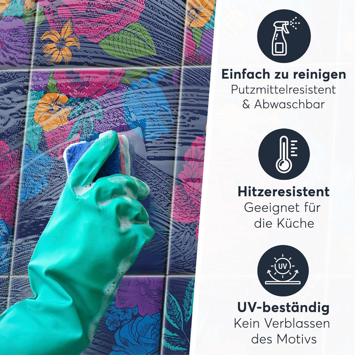 CREATISTO Mosaik-Fliesen Fliesensticker Fliesenfolie - Hochwertige Aufkleber Sticker für Fliesen I K