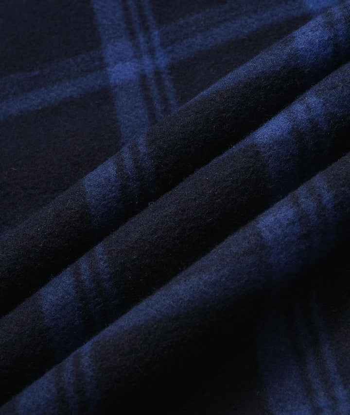 zitysport Hemdjacke Herren Hemd Sherpa Fleece Kariert Gefüttert Kapuzenpullover Fleecefutter Mantel