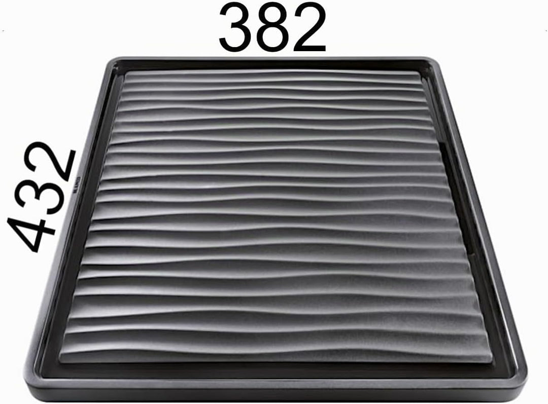 BLANCO Wellentropf | Aus wertigem Kunststoff schwarz / grau | 432 x 382 mm Wellentropf Schwarz, Well