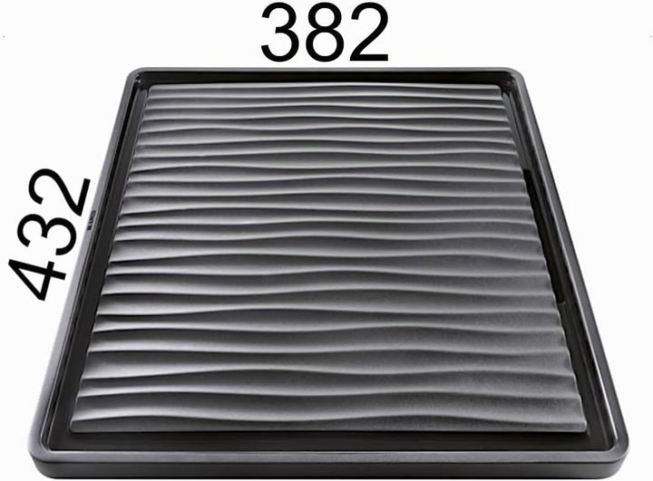 BLANCO Wellentropf | Aus wertigem Kunststoff schwarz / grau | 432 x 382 mm Wellentropf Schwarz, Well