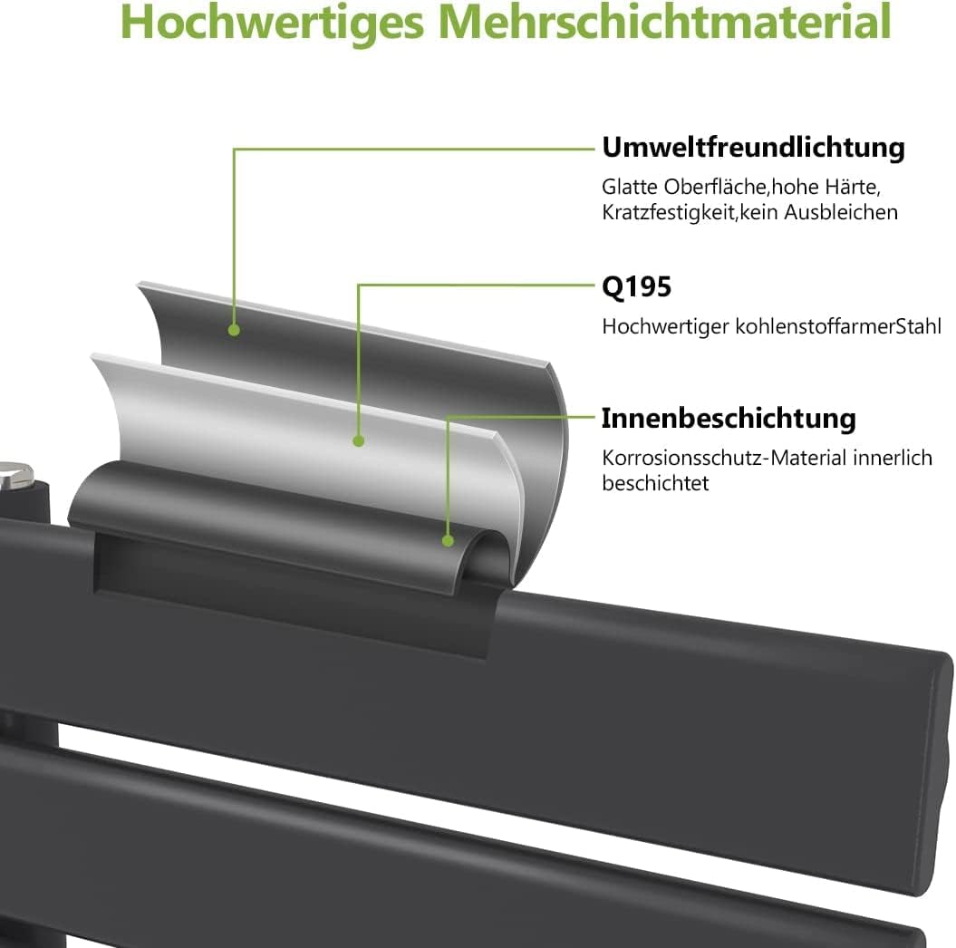 S'AFIELINA Badheizkörper Paneel Heizkörper Bad 1320x500mm Handtuchheizkörper mit Mittelanschluss 695