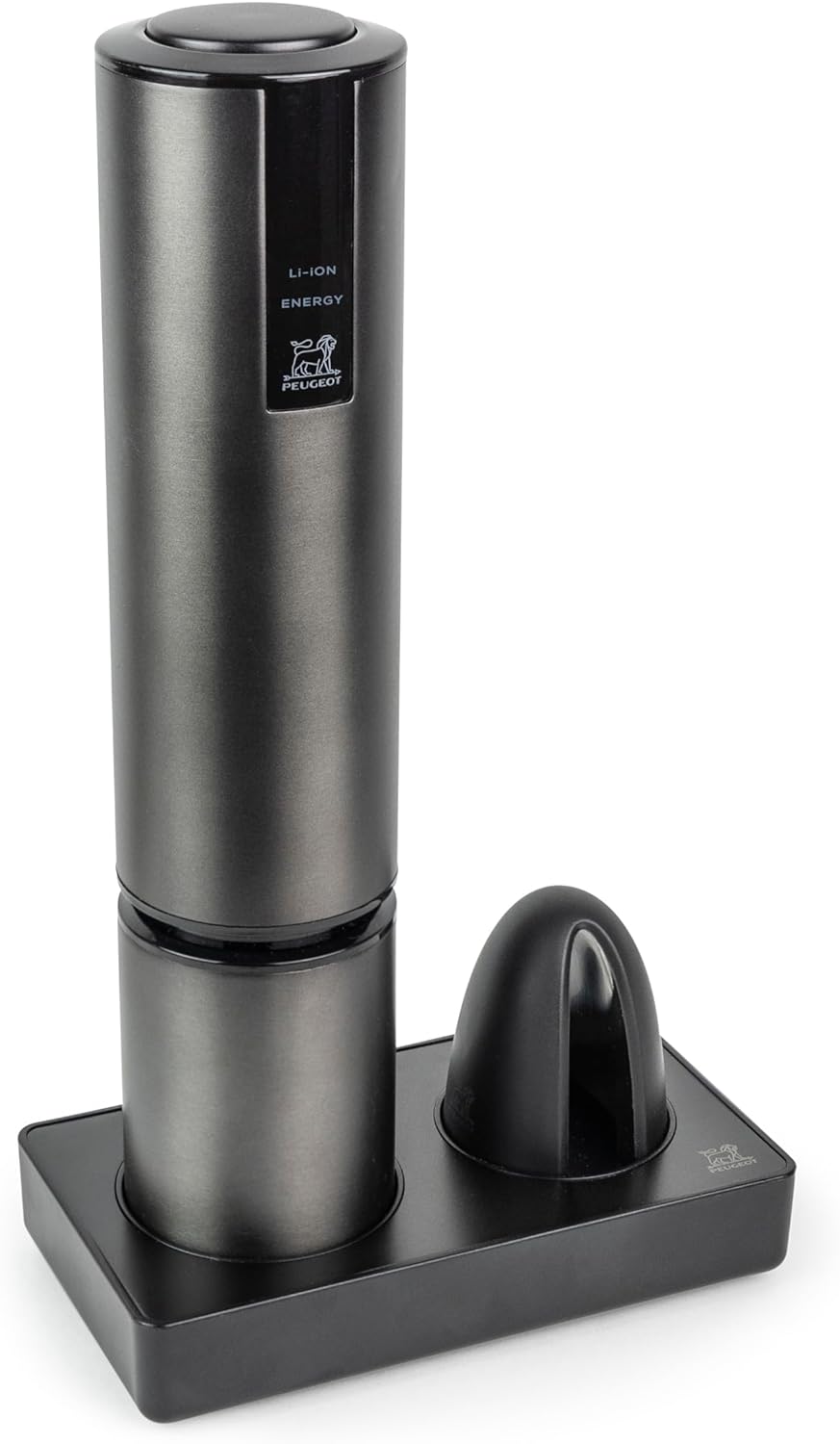 PEUGEOT - Elis Touch - Wiederaufladbarer elektrischer Korkenzieher aus Edelstahl und ABS + Ladeständ