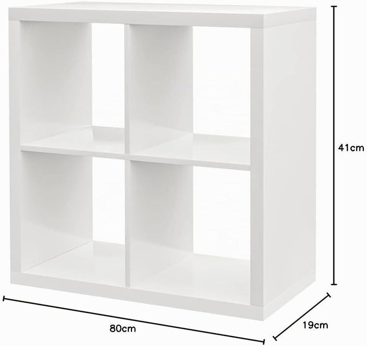 Kallax IKEA Regal – Bücherregal-4er-weiss Grösse: 77 X 77 cm, weiss-Glanz, 77x77 cm, Weiss-glanz
