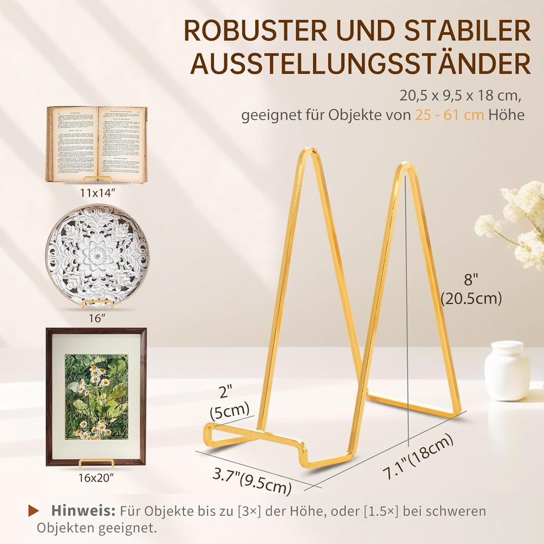 Staffelei Aufsteller Teller Ständer Metall - 3 Stück Tellerständer - Deko Tellerhalter - Dekoteller