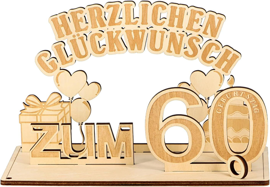 Giftota Original 70. Geburtstag Geldgeschenke Holz mit LED Lichterkette, Geschenke zum 70 Geburtstag